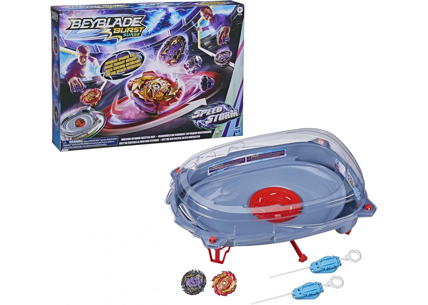 Моторизированная Арена Мотор Страйк С Бейблейдами Speedstorm Motor Strike Lucius Endbringer L6 Hyperion Flamebringer H6 Hasbro F0578