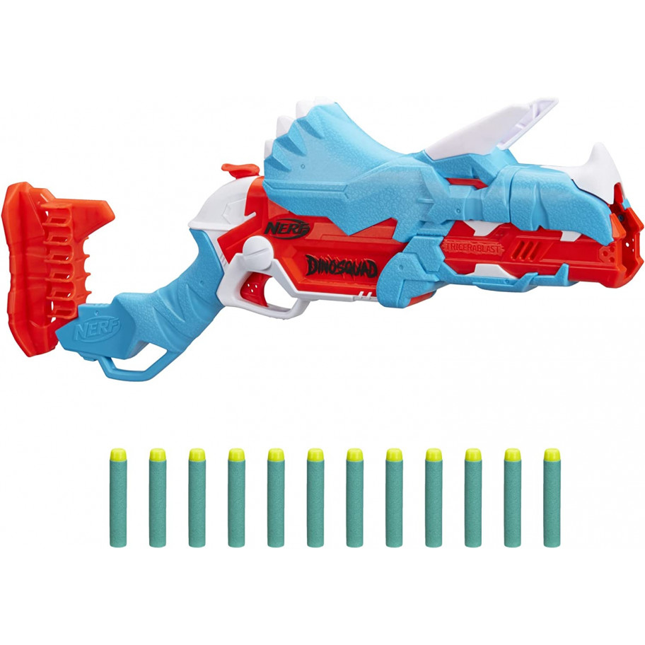 Бластер Нерф Діно Загін Трицерабласт Nerf DinoSquad Tricera-Blast Dart Hasbro F0803