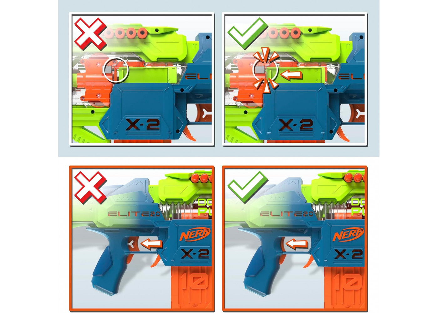Моторизований Бластер Нерф Еліт 2.0 Подвійний Удар та 50 Пуль NERF Elite 2.0 Double Punch Hasbro F6363