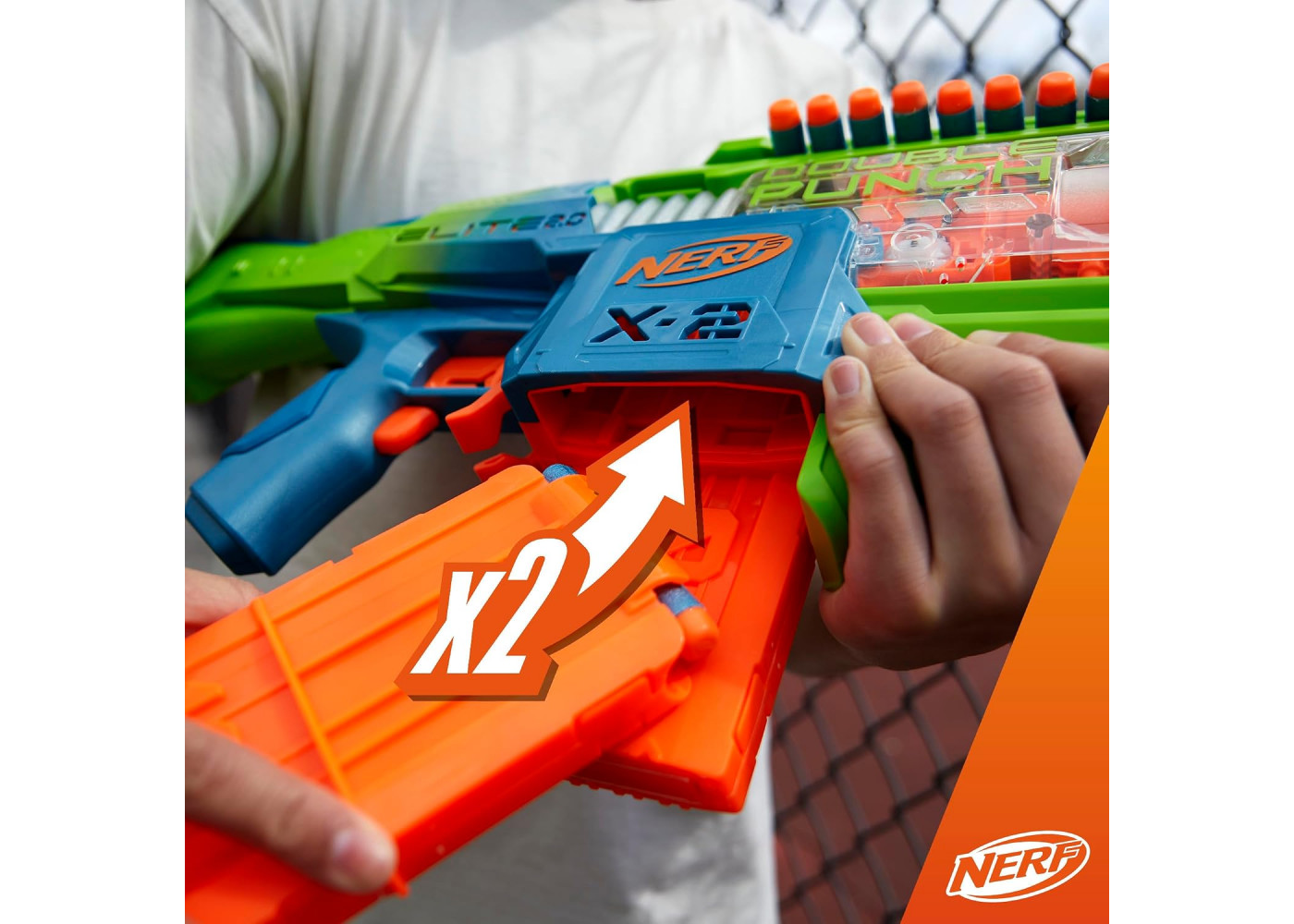 Моторизований Бластер Нерф Еліт 2.0 Подвійний Удар та 50 Пуль NERF Elite 2.0 Double Punch Hasbro F6363