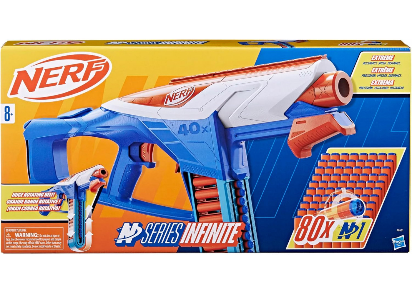 Бластер Нерф Інфініт Серія та 80 Пуль NERF N Series Infinite Hasbro F8631