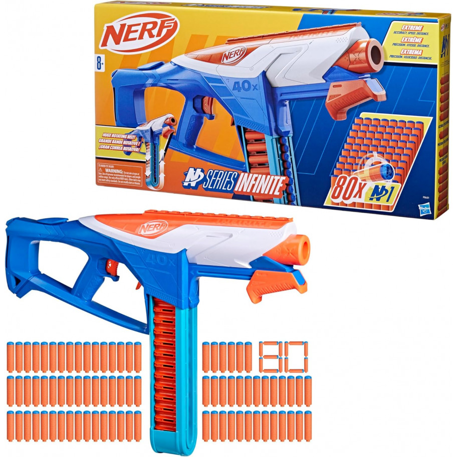 Бластер Нерф Інфініт Серія та 80 Пуль NERF N Series Infinite Hasbro F8631