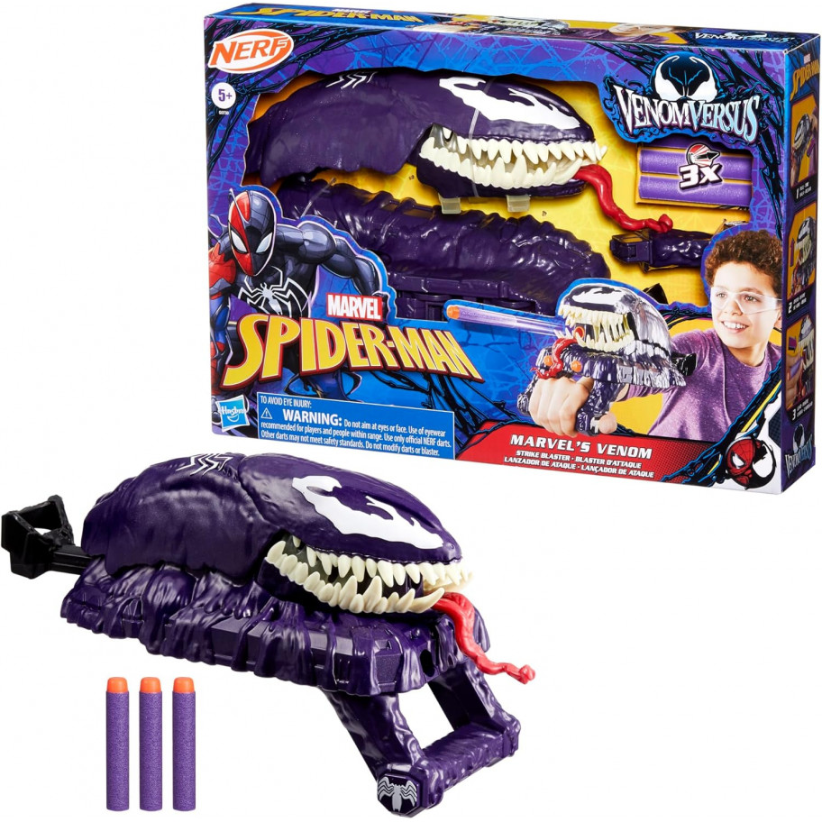 Бластер Нерф Веном Удар Nerf Marvel Spider-Man VenomVersus Hasbro G0730