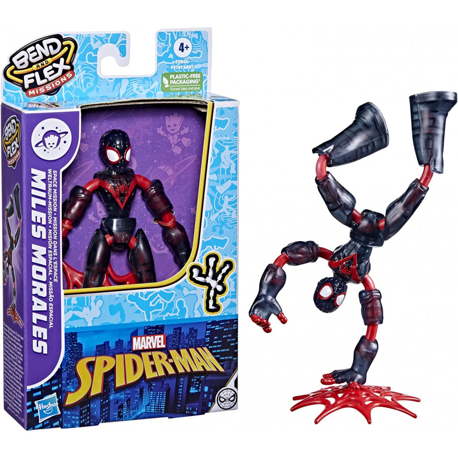 Фігурка Людина Павук Майлз Моралес Гнучка Bend and Flex Rider Miles Morales Hasbro F3844