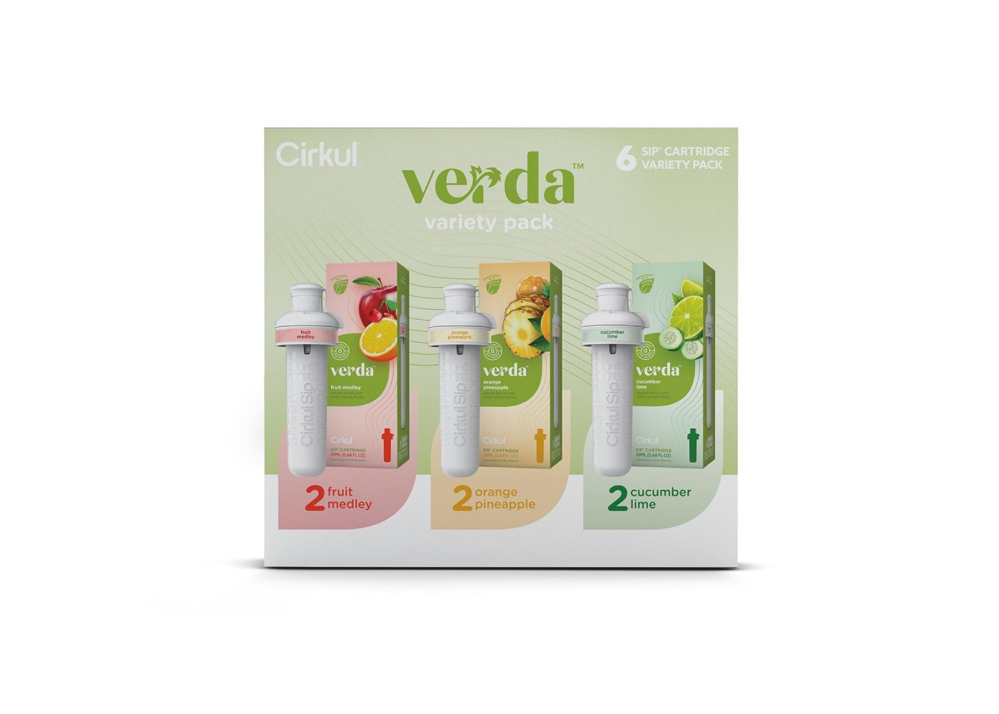 Картридж Cirkul 6 шт (апельсин-ананас, фруктове асорті, огірок-лайм) Verda Flavor Cartridge Variety Pack Cirkul 41092