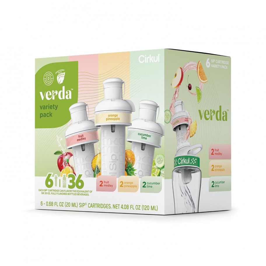 Картридж Cirkul 6 шт (апельсин-ананас, фруктове асорті, огірок-лайм) Verda Flavor Cartridge Variety Pack Cirkul 41092