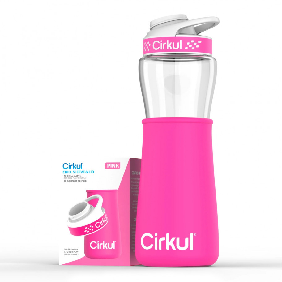 Кришка та Чохол Cirkul для пляшки 650 мл Рожевий Chill Sleeve & Grip Lid Pink 37393