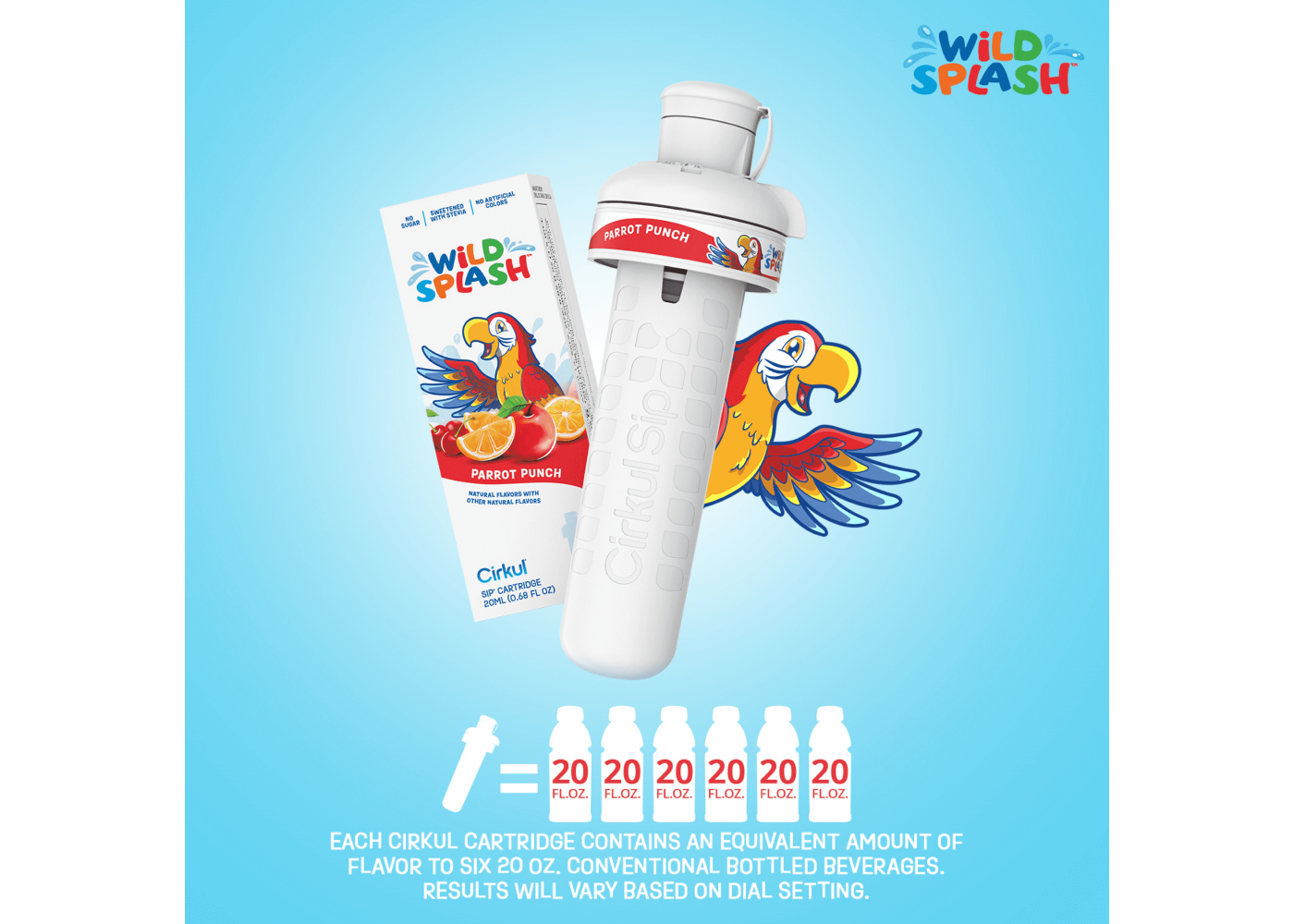 Картридж Cirkul зі Смаком Пунш Папуга 1 шт Wild Splash Parrot Punch Flavor Cartridge Cirkul 41070-2