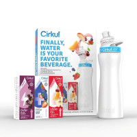 Стартовый набор Бутылка Cirkul из нержавеющей стали + 3 картриджа 650 мл White Stainless Steel Bottle Starter Kit 37326