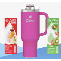 Термокружка Cirkul и 2 картриджа (фруктовий пунш, клубника-киви) Нержавеющая Сталь 1200 мл Tumbler All-Day Bri