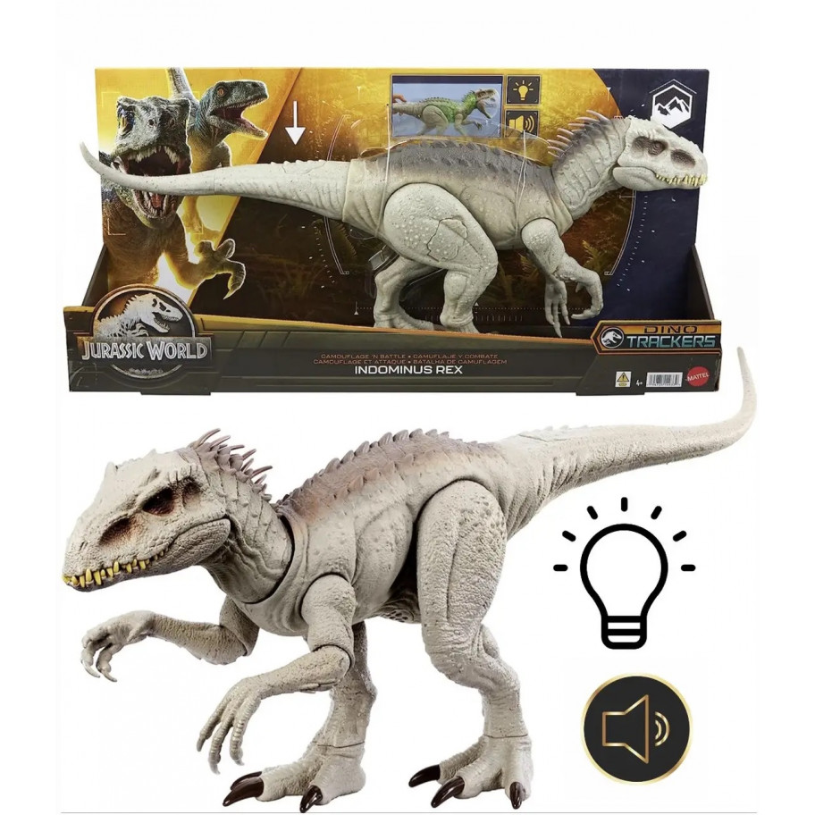 Динозавр (примʼят) Індомінус Рекс Вогні та Звуки 53 см Jurassic World Indominus Rex Mattel BHNT64