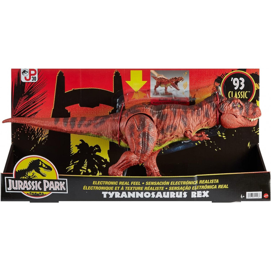 Динозавр Тиранозавр Рекс Вогні та Звуки 53 см Jurassic World Tyrannosaurus Rex Red Mattel HLN19