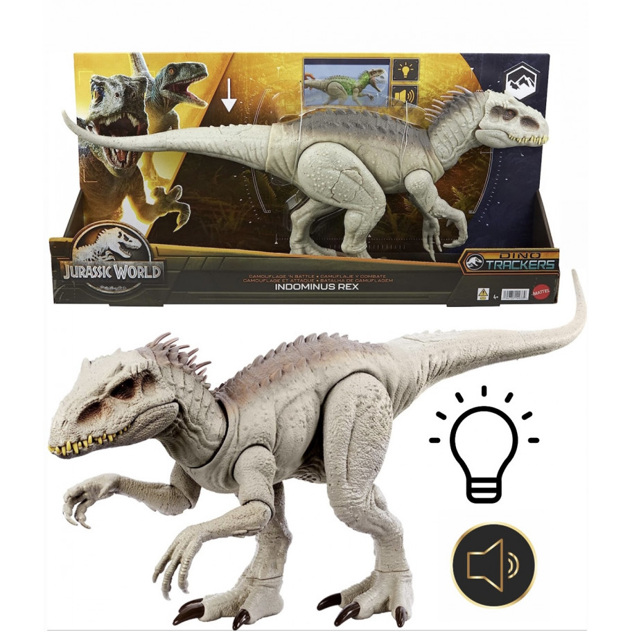 Динозавр Індомінус Рекс Вогні та Звуки 53 см Jurassic World Indominus Rex Mattel HNT64