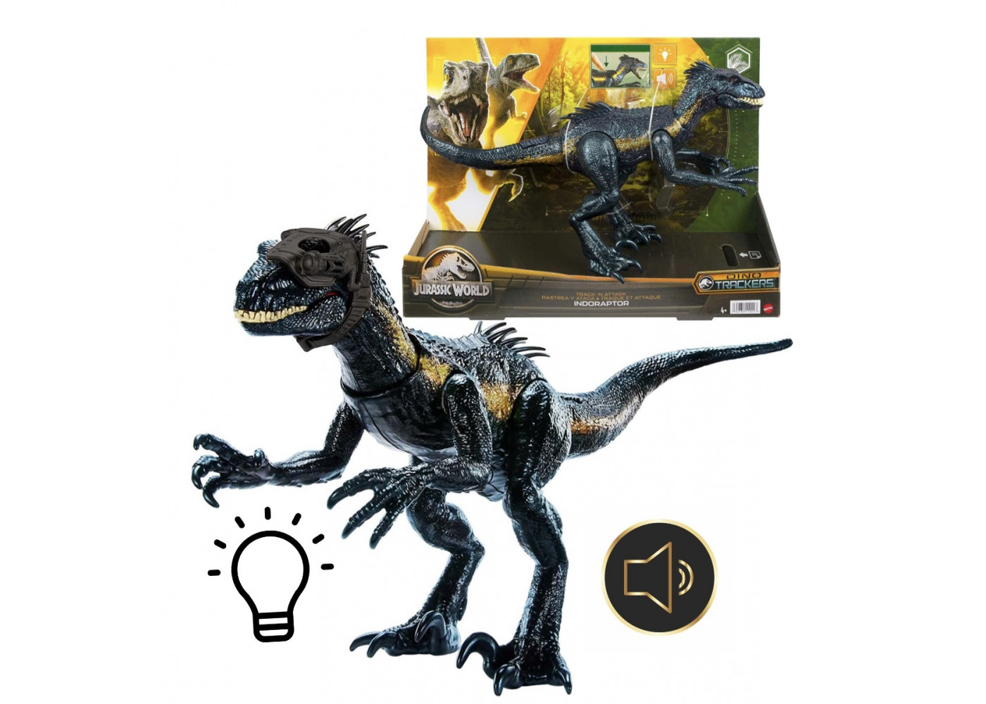 Динозавр Индораптор звук и свет Мир Юрского Периода Jurassic World Indoraptor Dinosaur Mattel HKY12