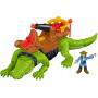 Динозавр Соркозух Крокодил З Фігуркою Пірату Shrikesuchus Crocodile Croc & Pirate Hook Fisher-Price DHH63