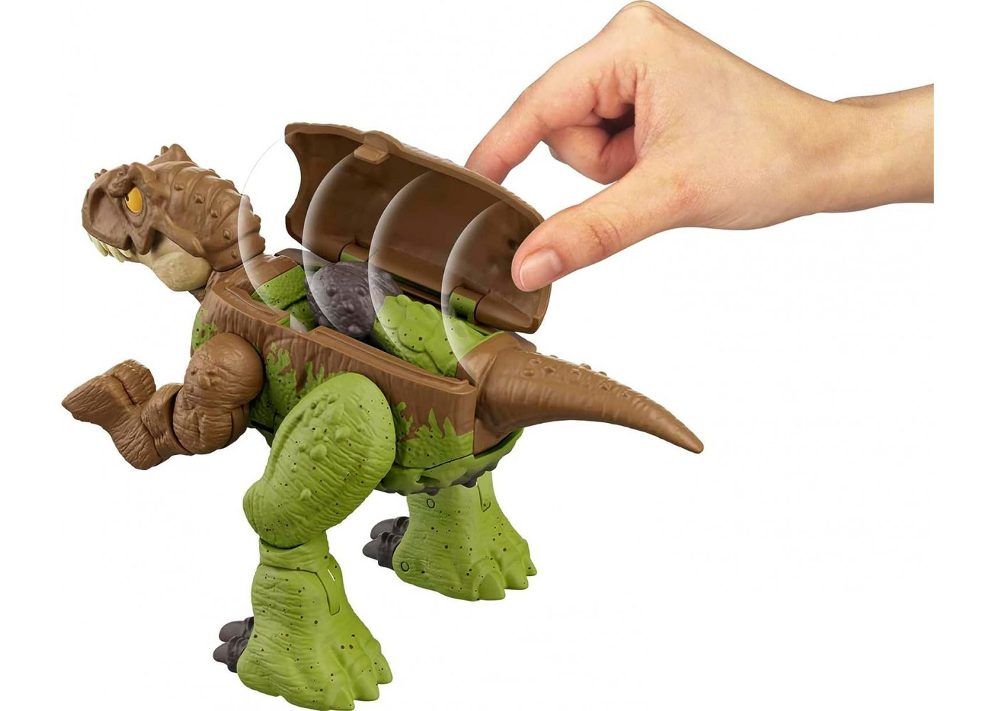 Динозавр Трансформер Тираннозавр Рекс и Анкилозавр Бампи Jurassic World T-Rex to Ankylosaurus Mattel HLP06