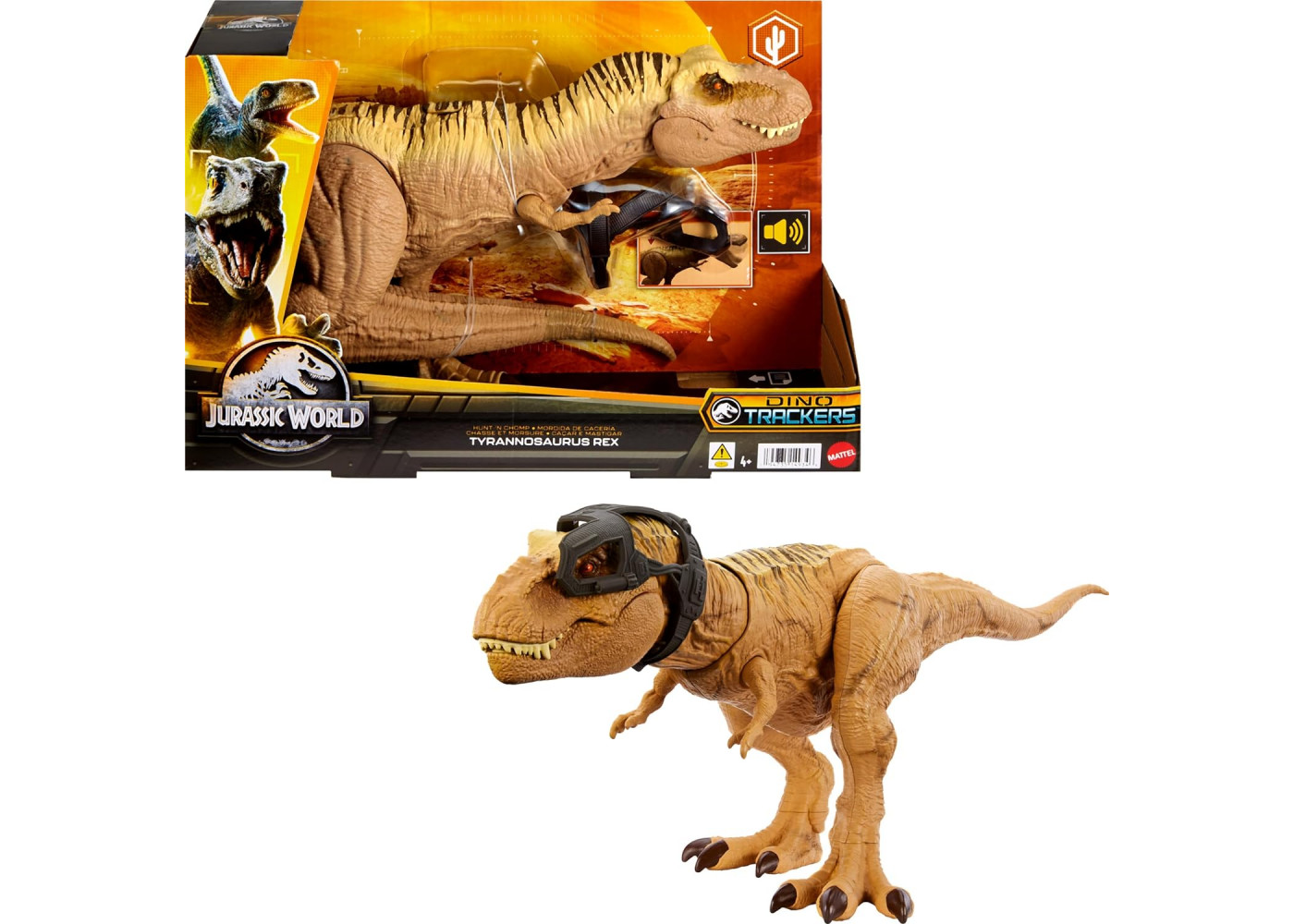 Фигурка Динозавр 48 см Тираннозавр Рекс со Звуком Jurassic World Tyrannosaurus Rex Mattel HNT62