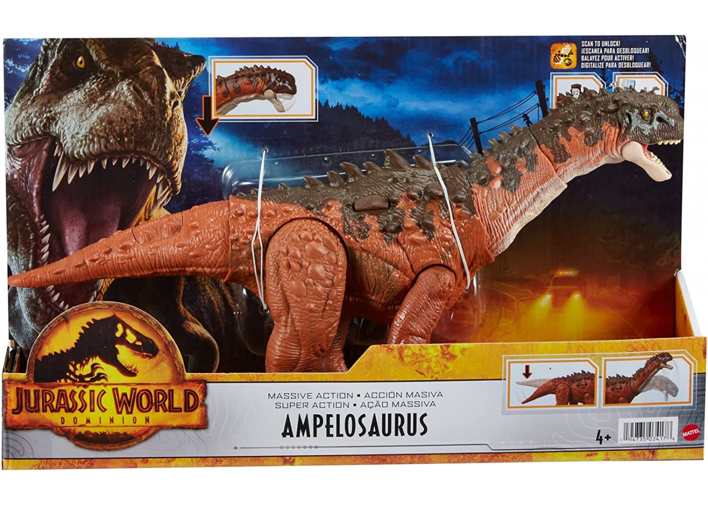 Фигурка Динозавр Ампелозавр Jurassic World Ampelosaurus Mattel HDX50