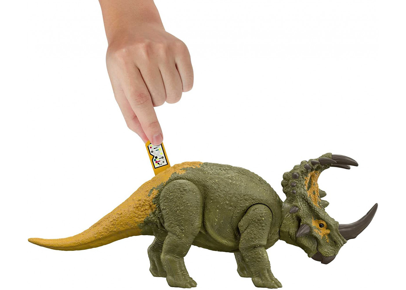 Фигурка Динозавр Синоцератопс со Звуком Jurassic World Roar Strikers Sinoceratops Mattel HDX43