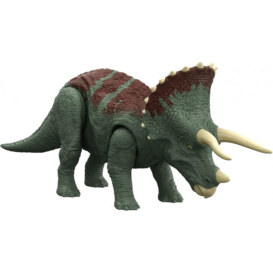 Фігурка Динозавр Трицератопс із Звуком Jurassic World Roar Strikers Triceratops Mattel HDX34