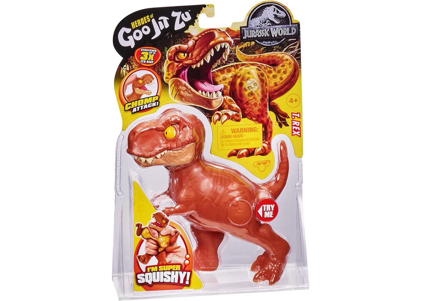 Фигурка Стретч-Антистресс Динозавр Т-Рекс Goo Jit Zu T Rex Jurassic World 41304