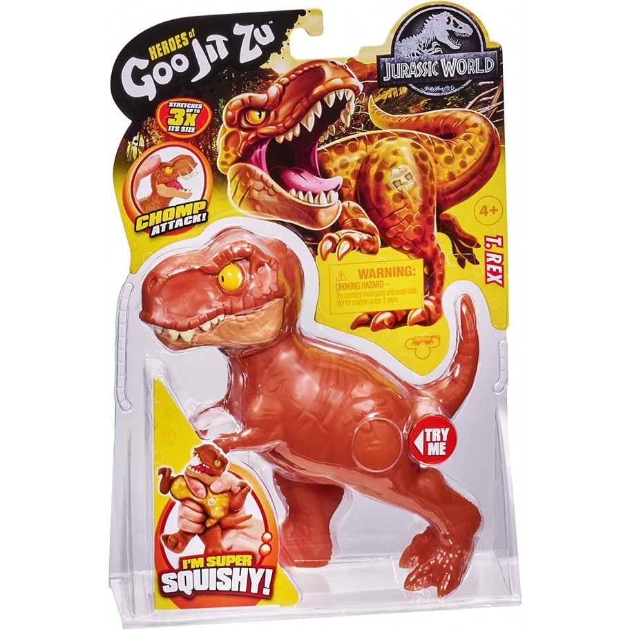 Фигурка Стретч-Антистресс Динозавр Т-Рекс Goo Jit Zu T Rex Jurassic World 41304
