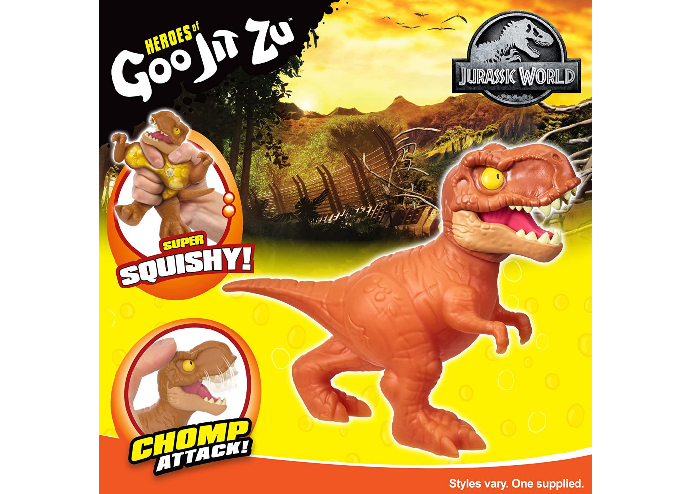 Фигурка Стретч-Антистресс Динозавр Т-Рекс Goo Jit Zu T Rex Jurassic World 41304