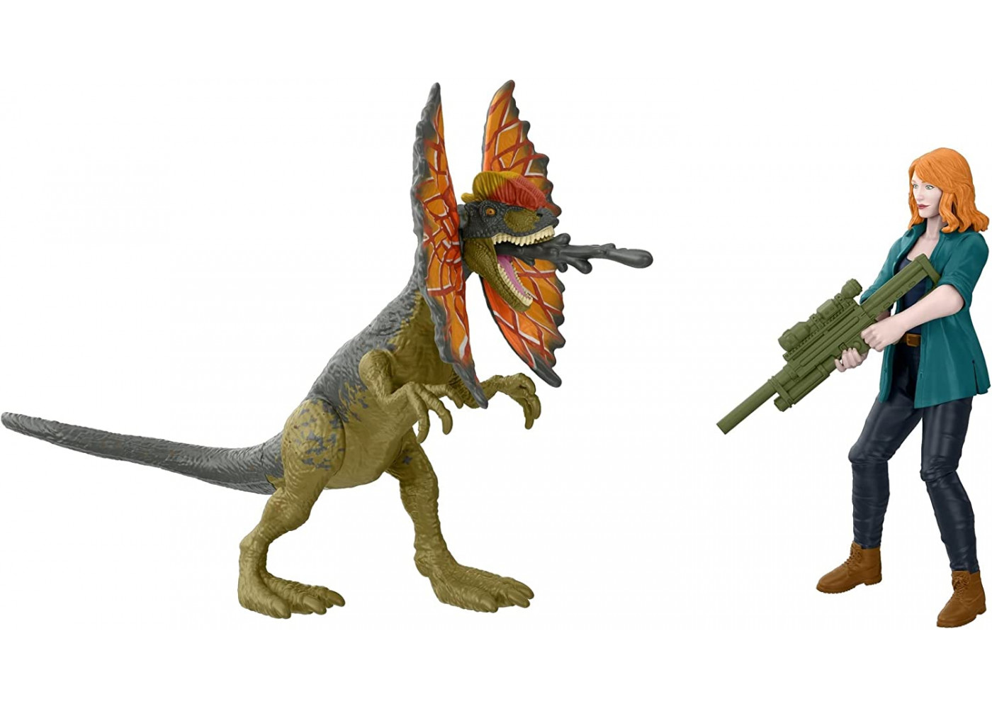 Фігурки Динозавр Ділофозавр та Клер Jurassic World Dominion Claire and Dilophosaurus Mattel GWM28