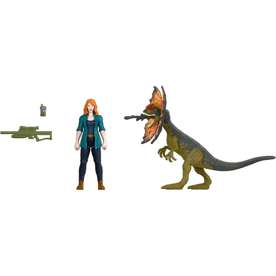 Фигурки Динозавр Дилофозавр и Клэр Jurassic World Dominion Claire and Dilophosaurus Mattel GWM28
