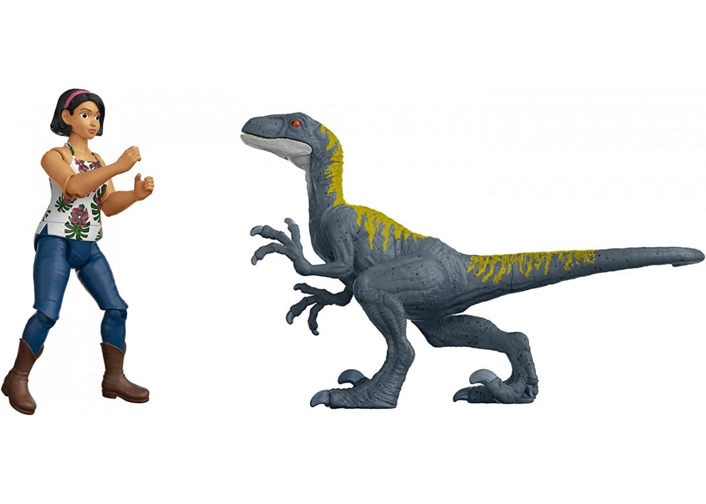 Фигурки Динозавр Велоцираптор Сэмми и 2 динозавра Jurassic World Camp Cretaceous Sammy Velociraptor Mattel HDX55