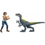 Фигурки Динозавр Велоцираптор Сэмми и 2 динозавра Jurassic World Camp Cretaceous Sammy Velociraptor Mattel HDX55