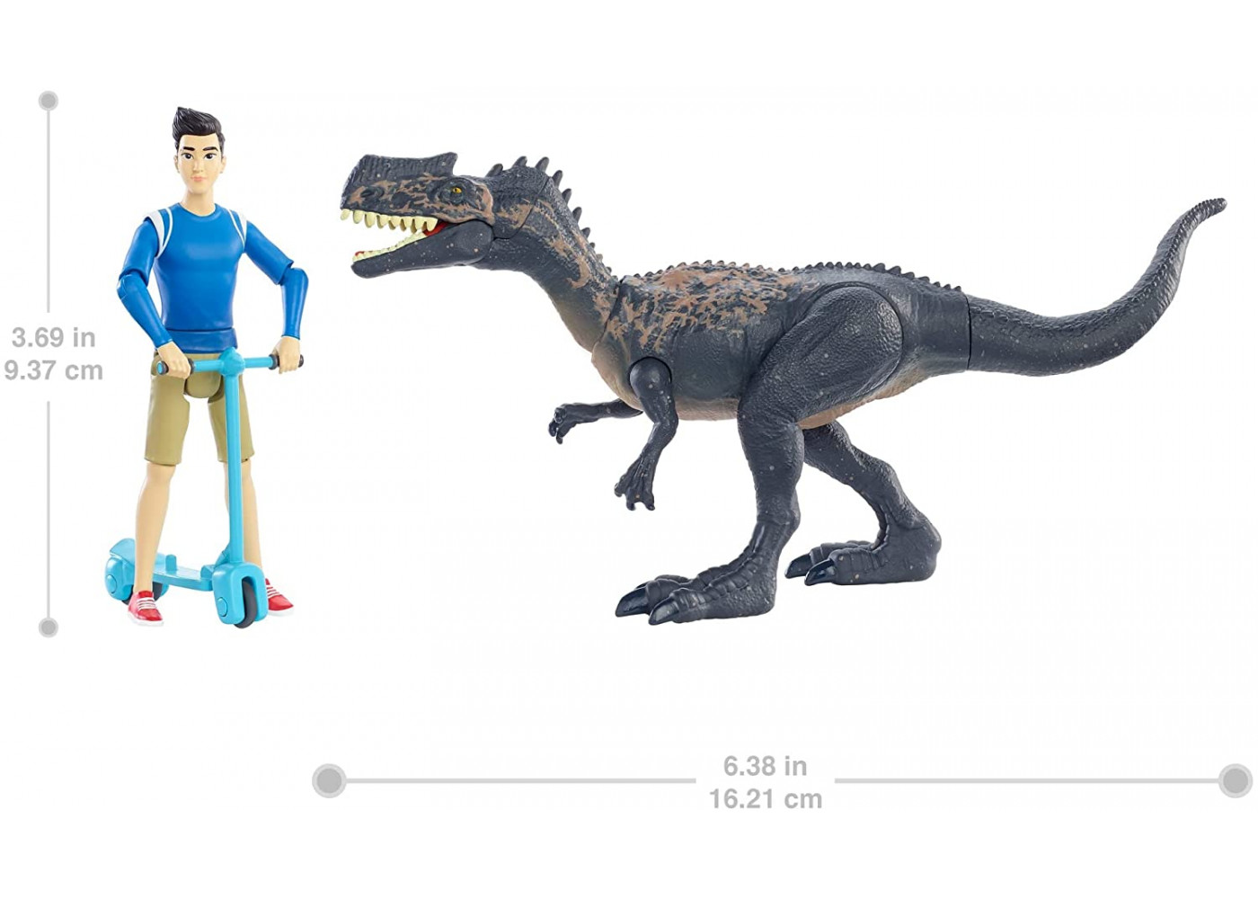 Набор Фигурок Кензи и Монофлозавра Jurassic World Kenji & Monolophosaurus Mattel HBY66