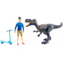 Набор Фигурок Кензи и Монофлозавра Jurassic World Kenji & Monolophosaurus Mattel HBY66