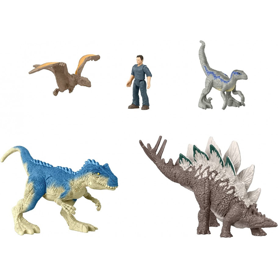 Міні Фігурки Динозаврів 5 шт Хаотичний Вантаж Jurassic World Dominion Chaotic Cargo Mattel GWP71