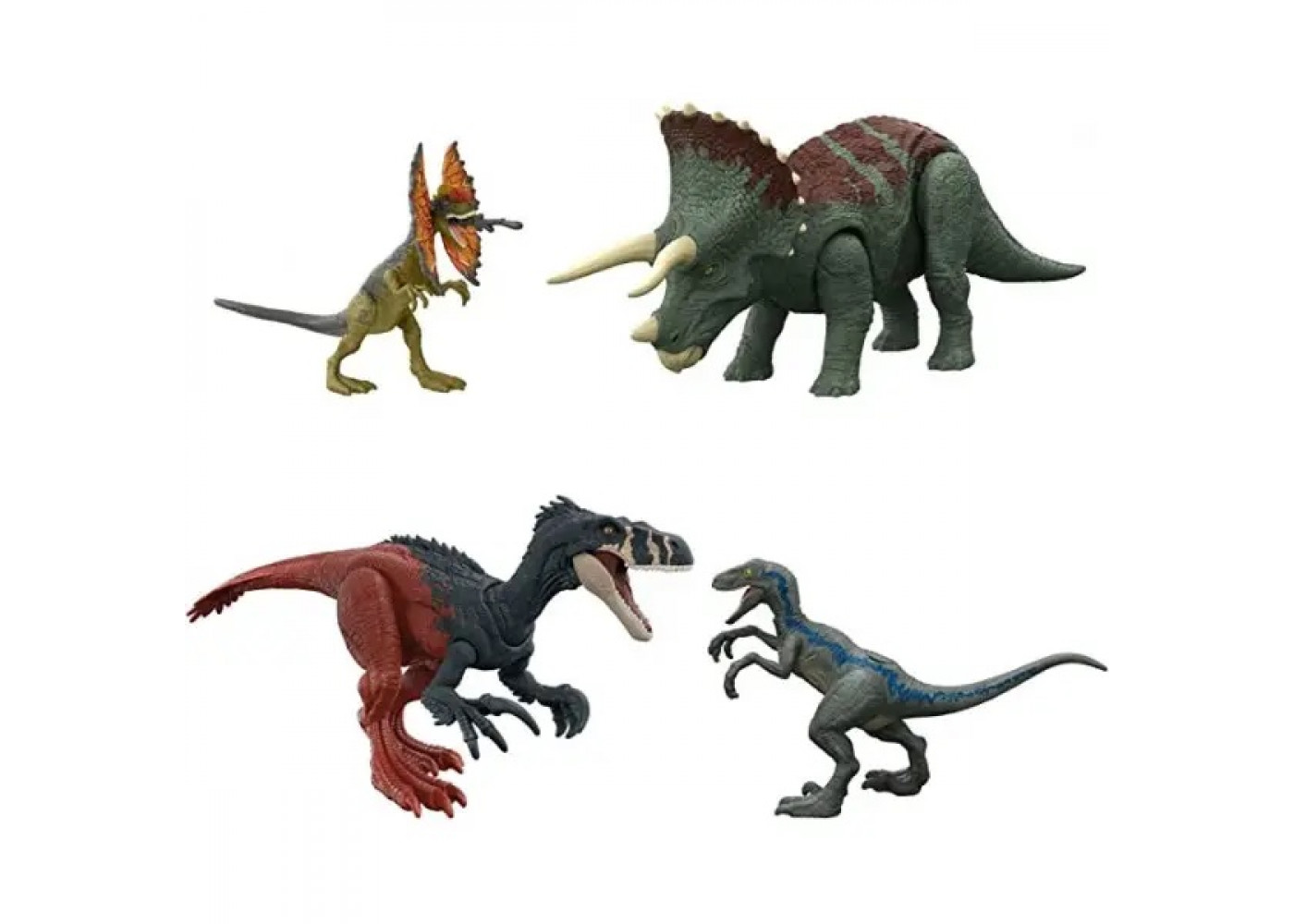 Набор (повреждена коробка) Фигурки Динозавр 4 шт со Звуком Jurassic World Dinosaur Starter Set Mattel BHJJ85