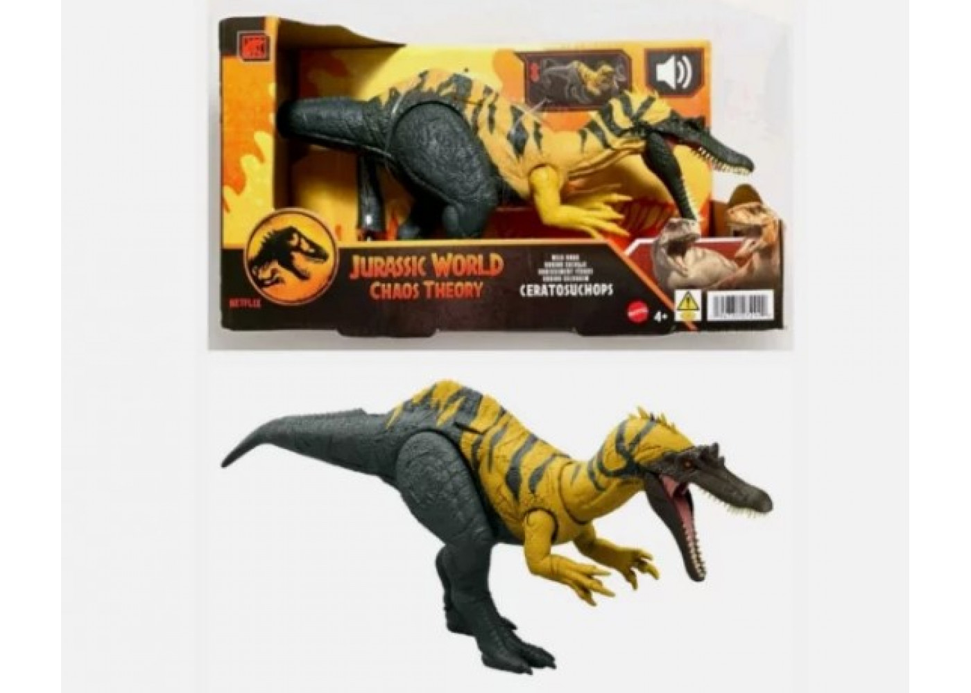 Динозавр Цератосухопс 28 см (Уцінка Без Звуку) Jurassic World Chaos Theory Ceratosuchops Mattel BJCL66