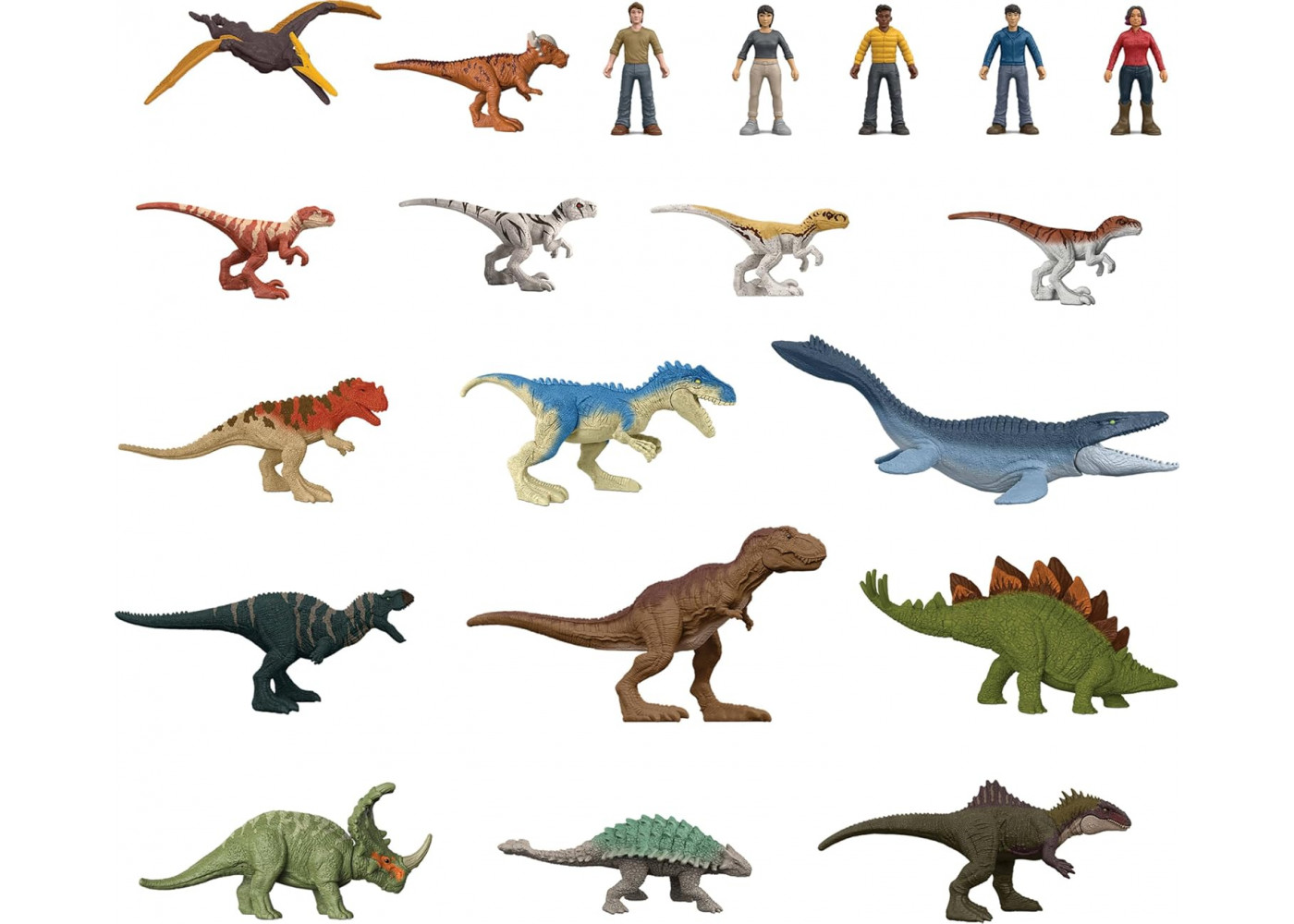 Набор 20 Мини-Фигурок Динозавров Теория Хаоса Jurassic World Chaos Theory Mattel HXF58