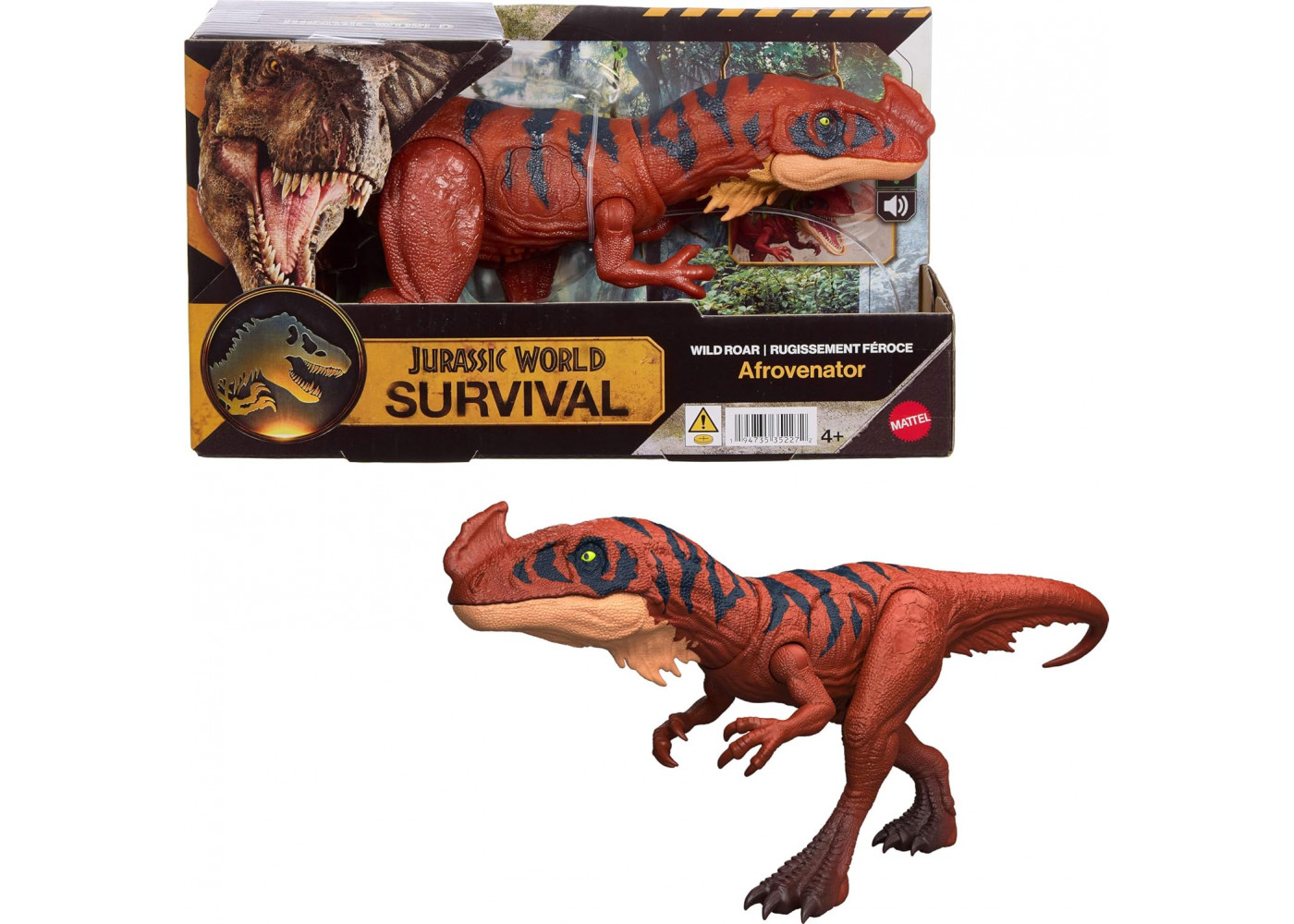Динозавр Афровенатор 30 см Світ Юрського Періоду Виживання Jurassic Roar Survival Afrovenator Mattel JKL76