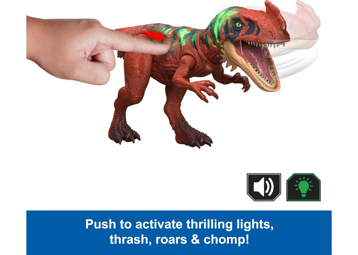 Динозавр Афровенатор 30 см Світ Юрського Періоду Виживання Jurassic Roar Survival Afrovenator Mattel JKL76