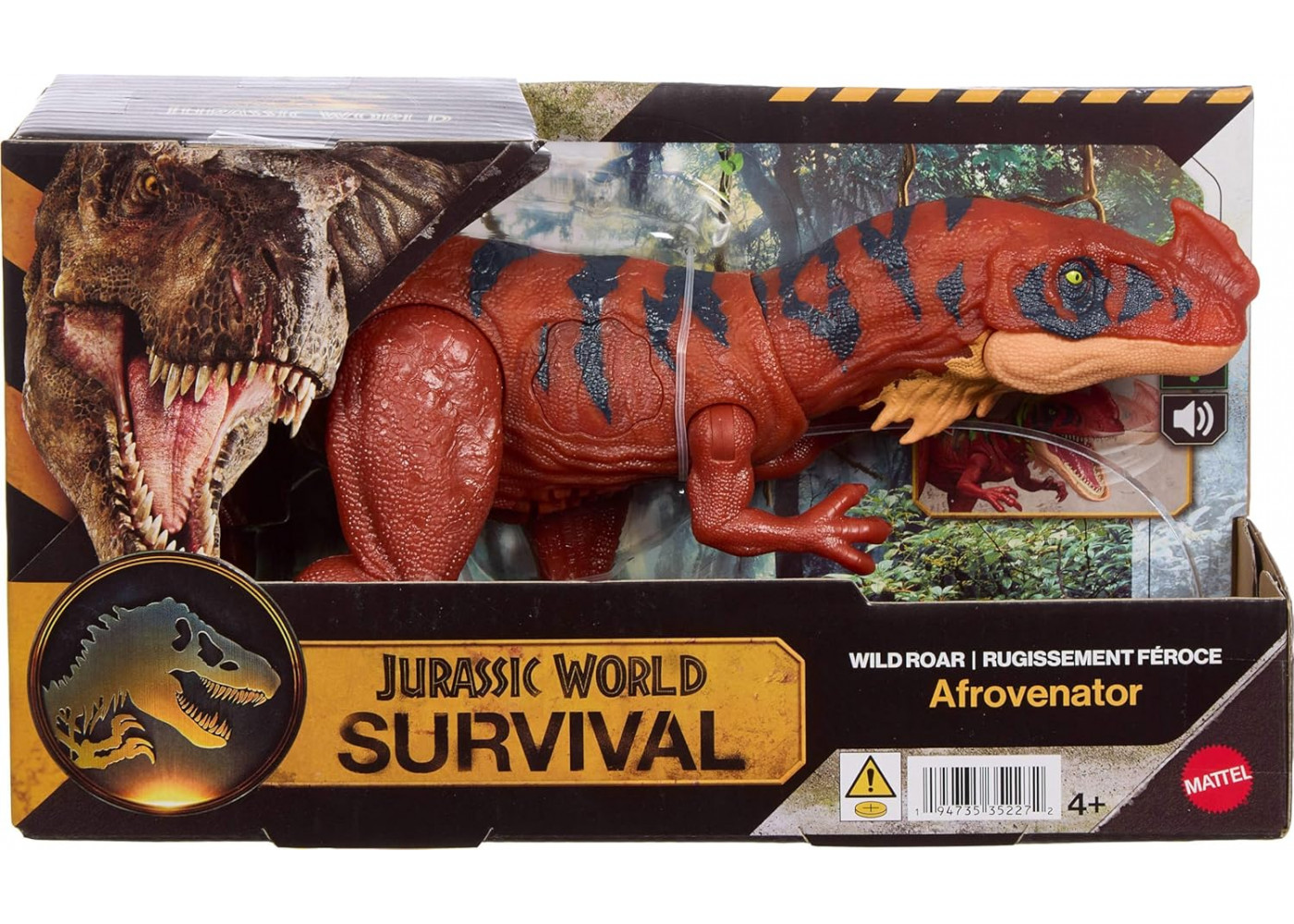 Динозавр Афровенатор 30 см Світ Юрського Періоду Виживання Jurassic Roar Survival Afrovenator Mattel JKL76