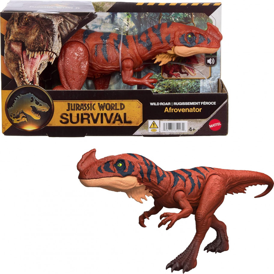 Динозавр Афровенатор 30 см Світ Юрського Періоду Виживання Jurassic Roar Survival Afrovenator Mattel JKL76