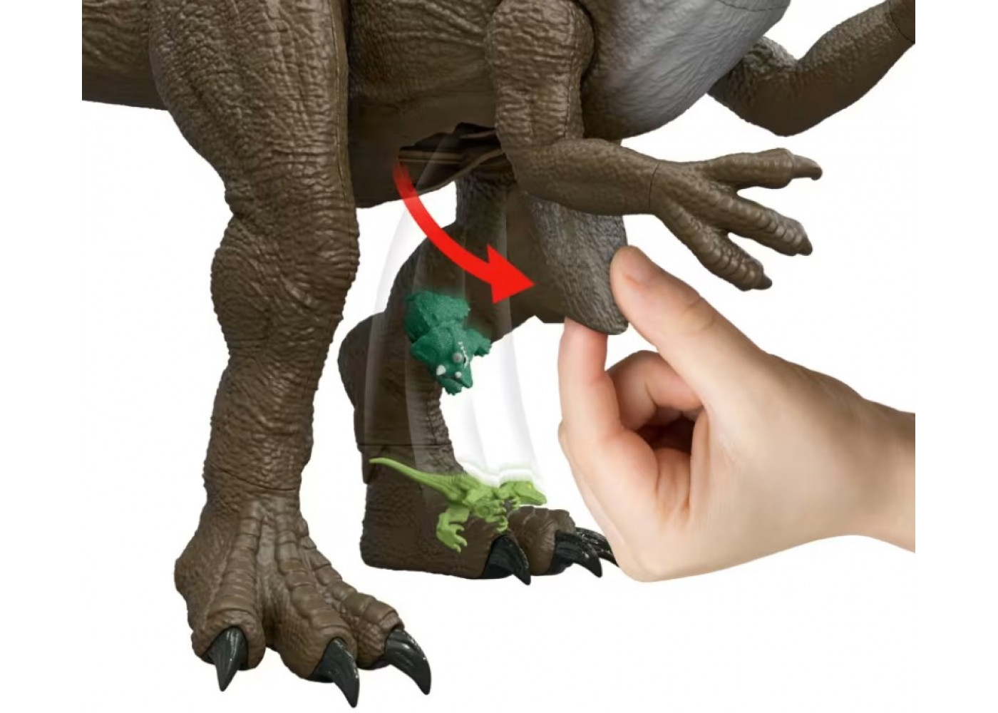 Динозавр Спинозаурус 91 см и 2 Мини Динозавра для Глотания Jurassic World Spinosaurus Mattel JKD77