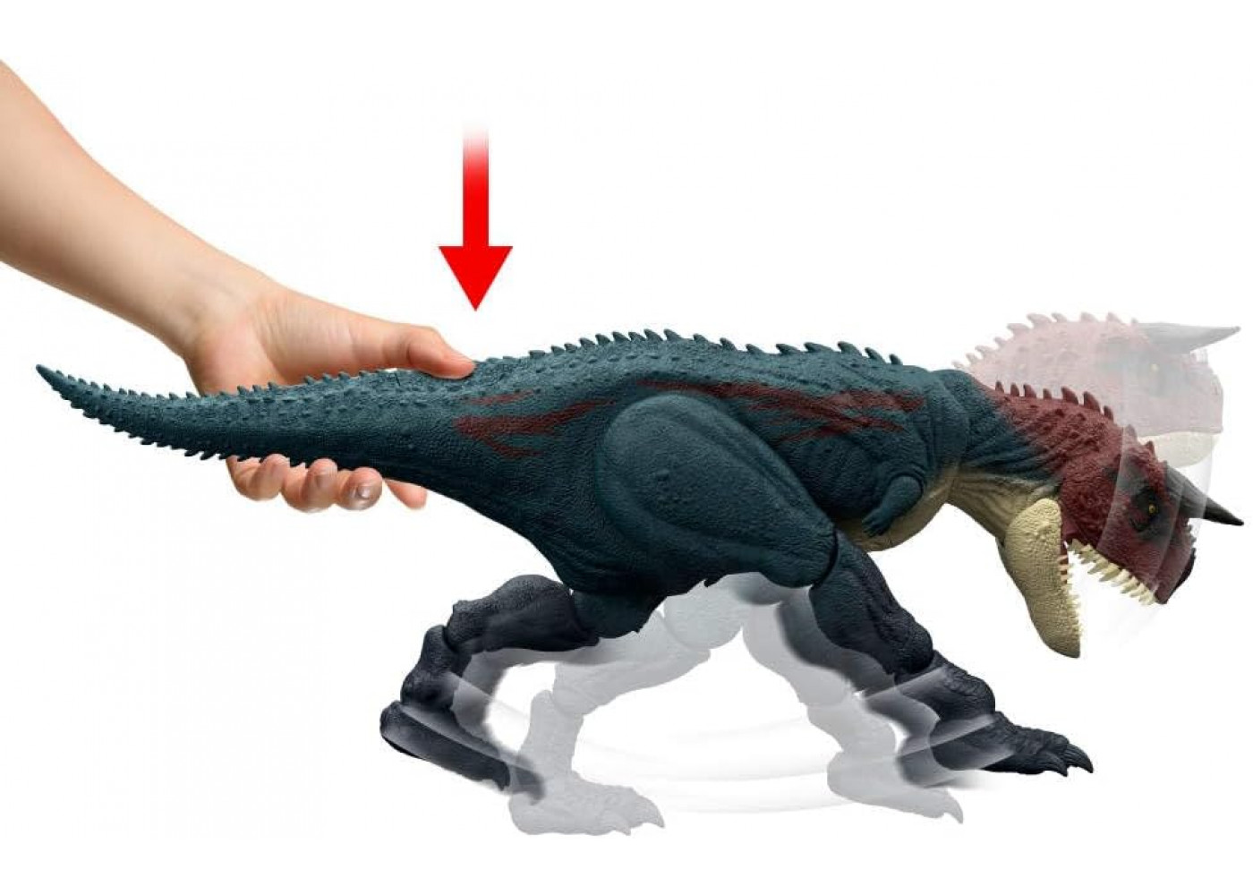 Динозавр Карнотавр 43 см Выживание со Звуком Jurassic World Survival Carnotaurus Mattel JKG85