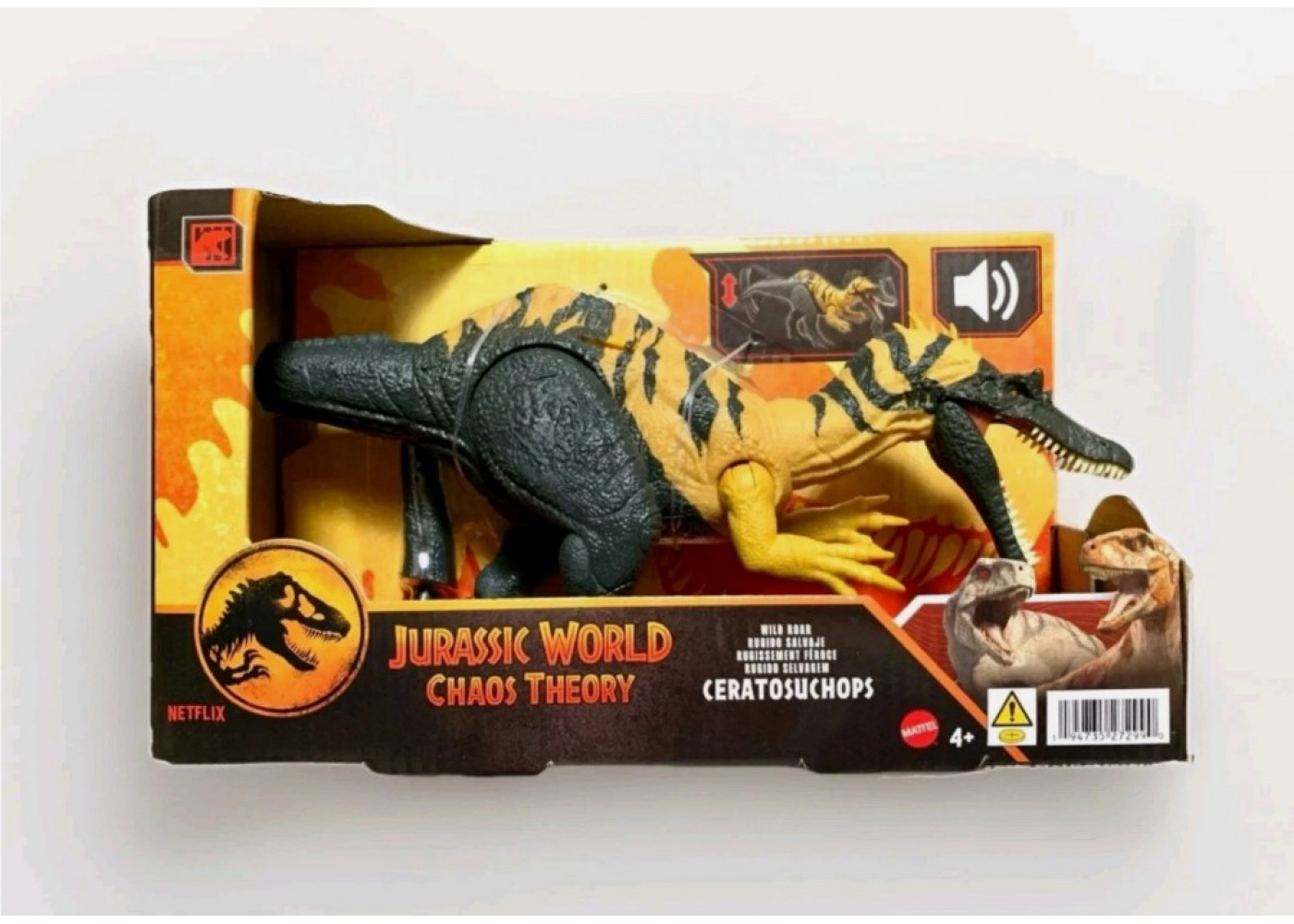 Динозавр Цератосухопс 28 см зі звуком Jurassic World Chaos Theory Ceratosuchops Mattel JCL66