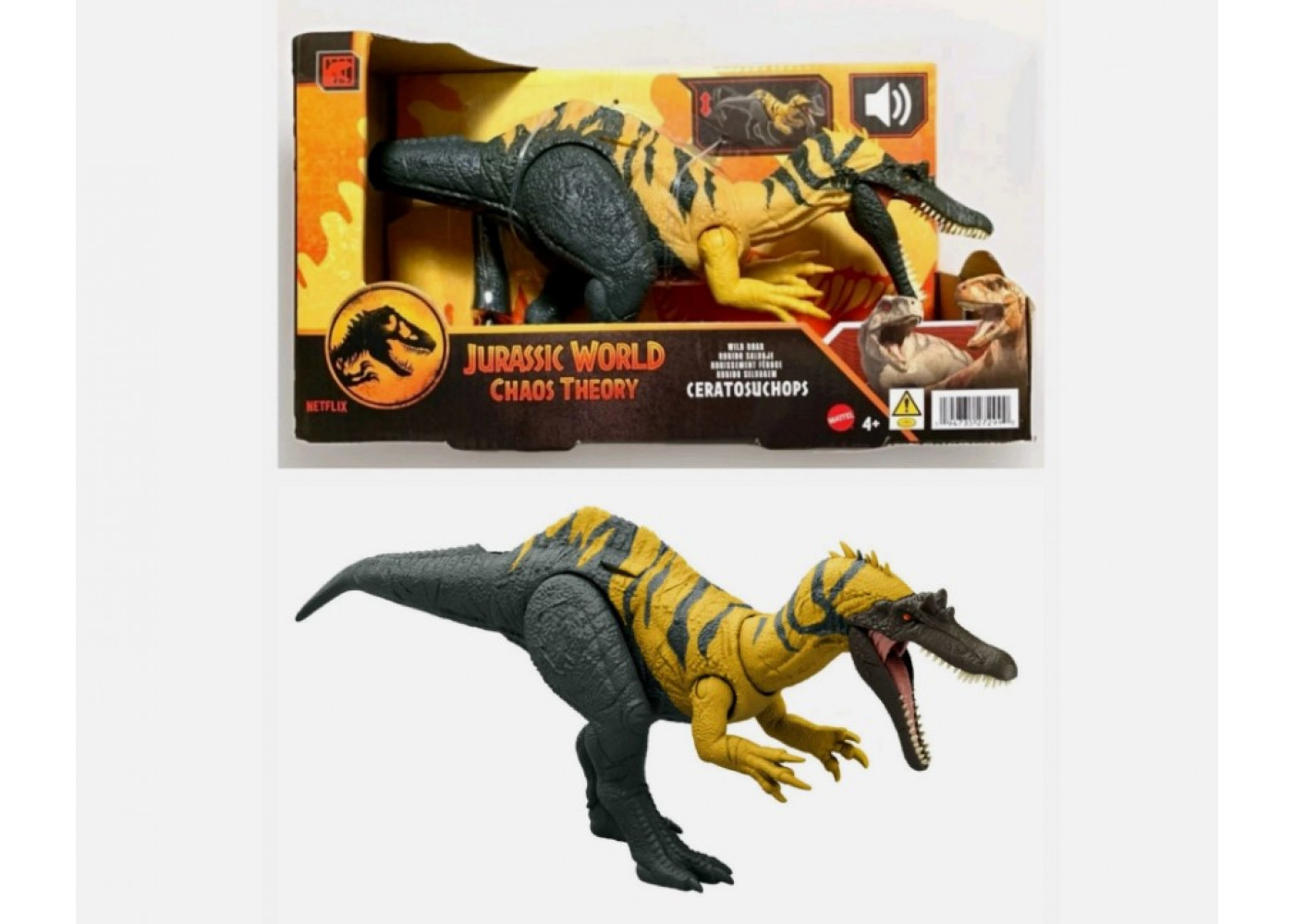 Динозавр Цератосухопс 28 см зі звуком Jurassic World Chaos Theory Ceratosuchops Mattel JCL66