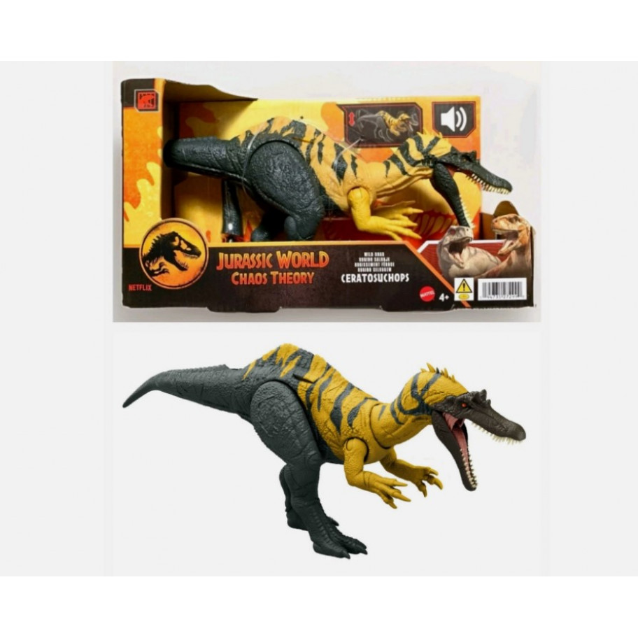 Динозавр Цератосухопс 28 см зі звуком Jurassic World Chaos Theory Ceratosuchops Mattel JCL66