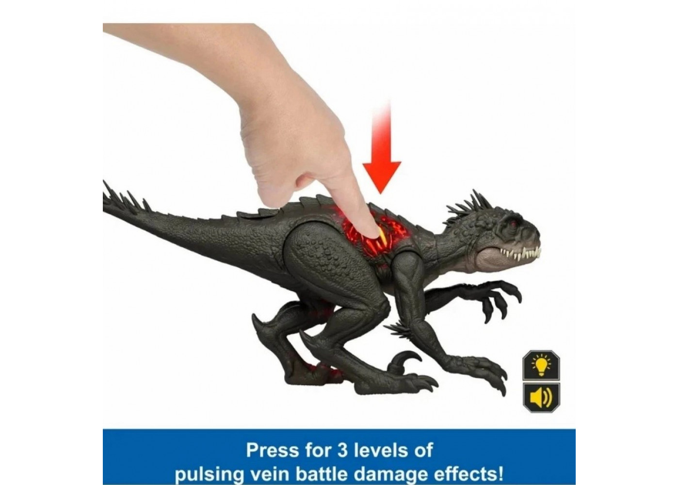 Динозавр Скорпіос Рекс звуки Світ Юрського Періоду Jurassic World Ultimate Damage Scorpios Rex Mattel JCG25