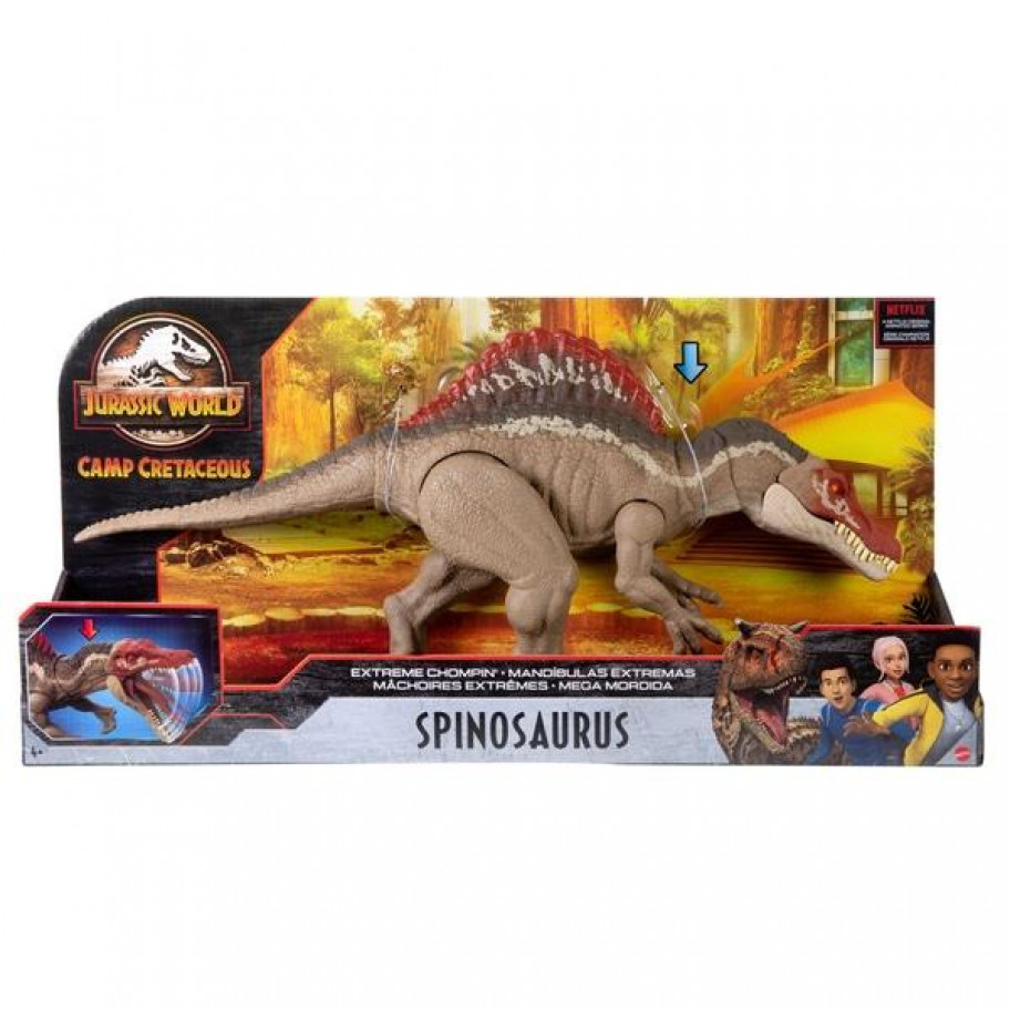 Динозавр (примʼята коробка) Спінозавр 56 см Jurassic World Extreme Chompin Spinosaurus Mattel BHCG54