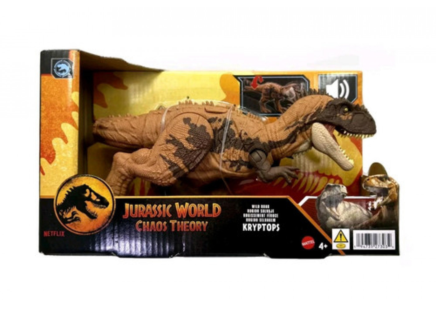 Фігурка Динозавр Криптопс зі Звуком Jurassic World Chaos Theory Kryptops Dinosaur Mattel JCL64