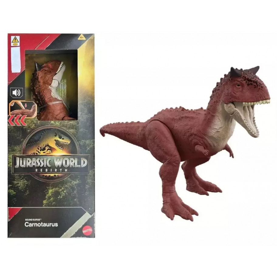 Динозавр Карнотавр 30 см зі звуком Jurassic World Sound Surge Carnotaurus Mattel JGM12